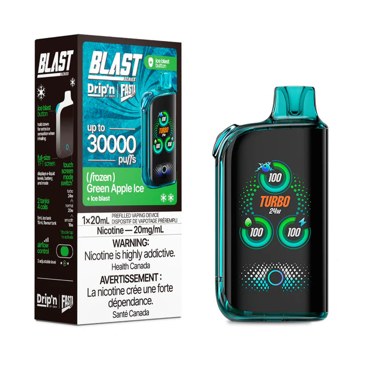 Drip'n by Envi Fasta Blast 30K Disposable Green apple Ice