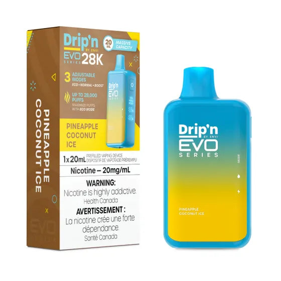 DRIP'N 28K DISPOSABLE VAPE - Pineapple Coconut Ice
