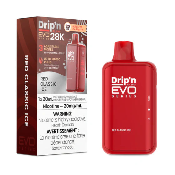 DRIP'N 28K DISPOSABLE VAPE - Red Classic Ice