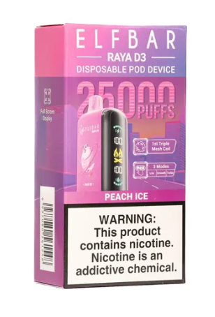 ELFBAR Raya D3 25000 Puffs Disposable Vape-Peach Ice