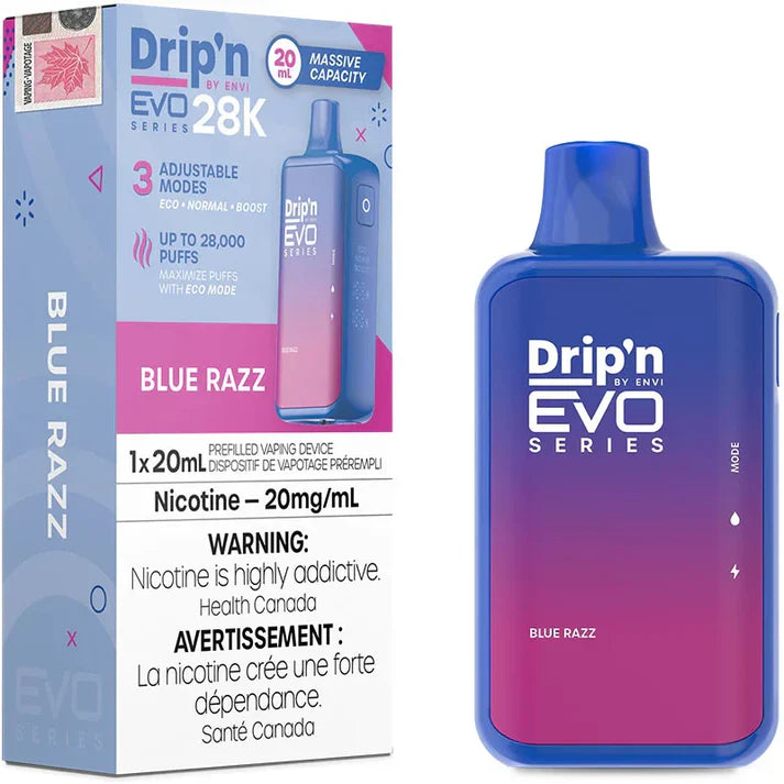 DRIP'N 28K DISPOSABLE VAPE - Blue Razz
