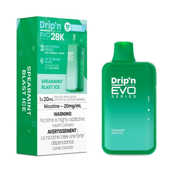 DRIP'N 28K DISPOSABLE VAPE - Spearmint Blast Ice