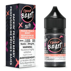 Flavour Beast Salt Juice 30ml Packin' Peach Berry 10mg 20mg