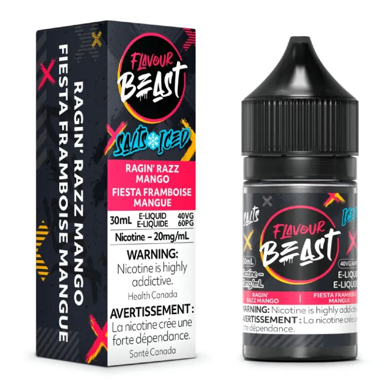 Flavour Beast Salt Juice 30ml Ragin' Razz Mango Iced 10mg 20mg