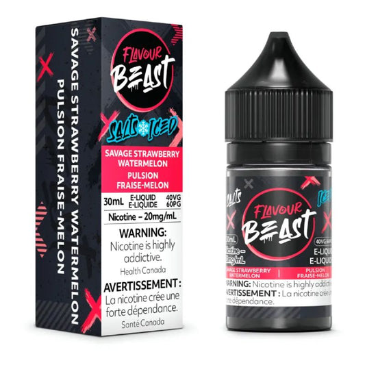 Flavour Beast Salt Juice 30ml Savage Strawberry Watermelon Iced