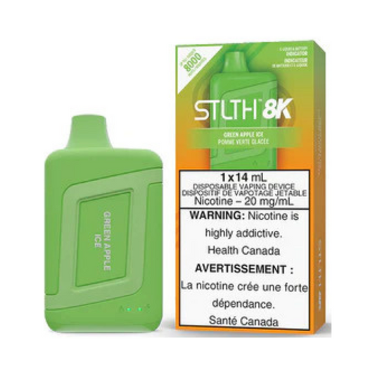 STLTH 8K 8000 Puffs Green Apple Ice 20mg