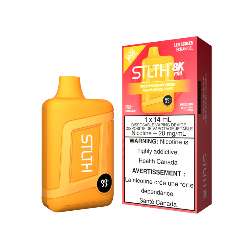 STLTH 8K Pro 8000 Puffs Pineapple Orange Cherry 20mg