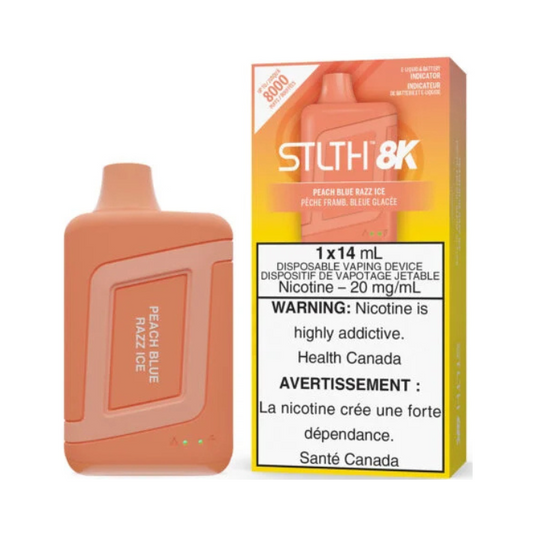 STLTH 8K 8000 Puffs Peach Blue Razz Ice 20mg