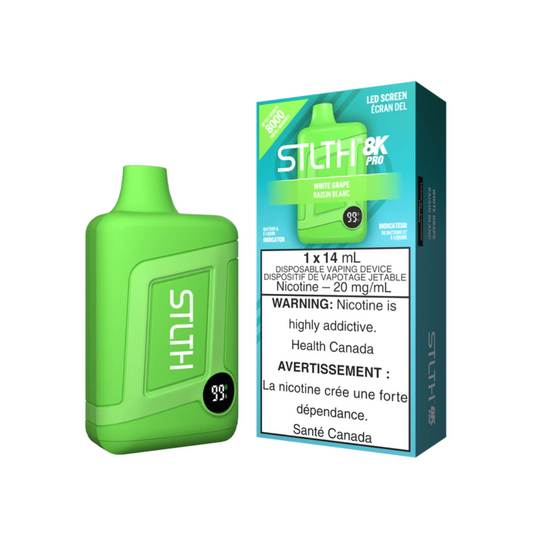 STLTH 8K Pro 8000 Puffs White Grape 20mg