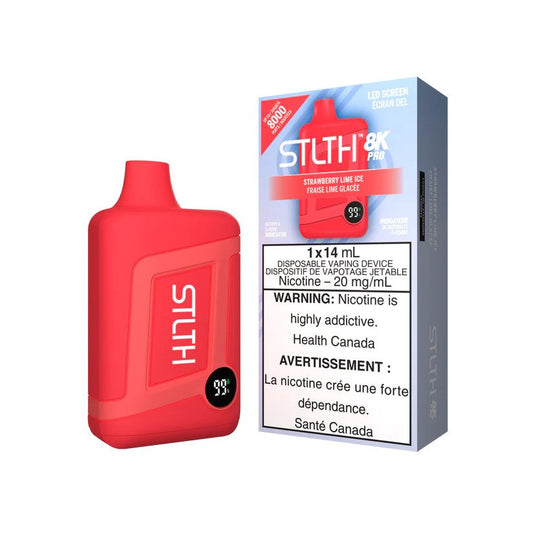 STLTH 8K Pro 8000 Puffs Strawberry Lime Ice 20mg