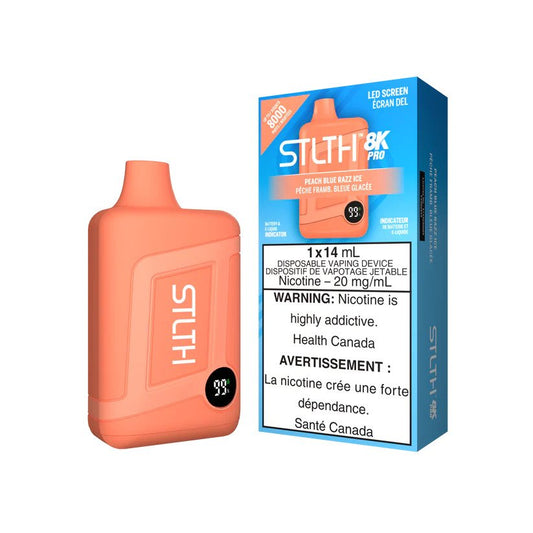 STLTH 8K Pro 8000 Puffs Peach Blue Razz Ice 20mg