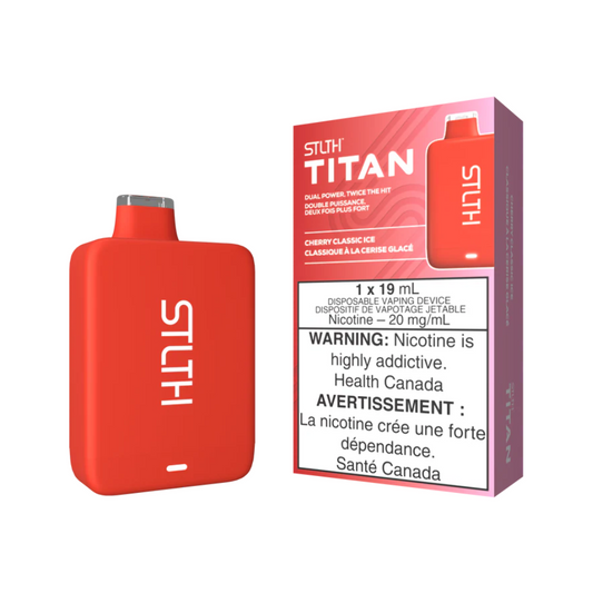 STLTH Titan 10K 10000 Puffs Cherry Classic Ice 20mg