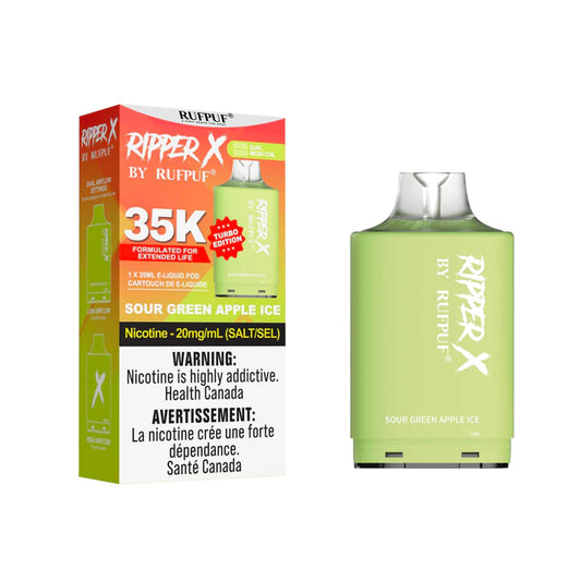 RIPPER X BY RUFPUF 35K POD (Without Battery) - Sour Apple Ice