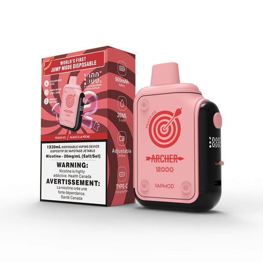 VAPMOD Archer 12000 Peach Ice 12000 Puffs 20mg