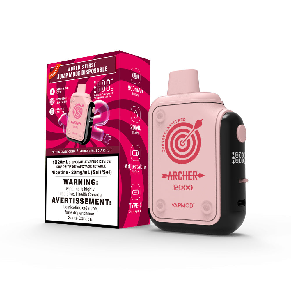 VAPMOD Archer 12000 Cherry Classic Red 12000 Puffs 20mg