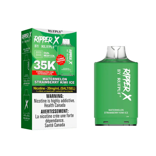 RIPPER X BY RUFPUF 35K POD (Without Battery) - Watermelon Strawberry Kiwi ice