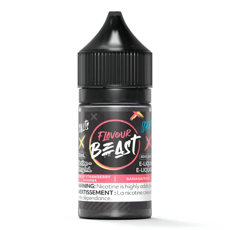 Flavour Beast Salt Juice 30ml STR8 UP Strawberry Banana Iced