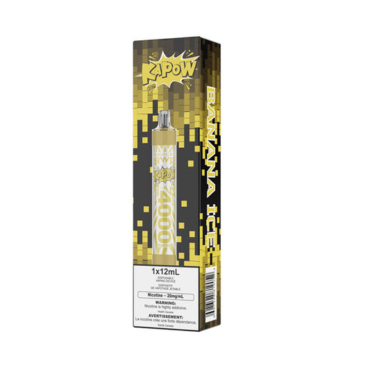 Kapow Disposible 4000 Puffs Banana Ice 20mg&50mg