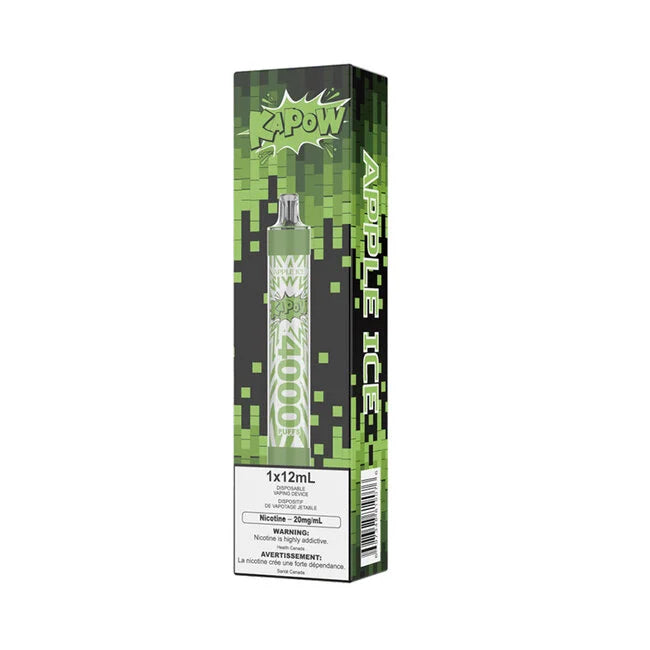 Kapow Disposible 4000 Puffs Apple Ice 20mg&50mg