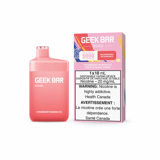 Geek Bar B5000 5000 Puffs Strawberry Banana Ice 20mg